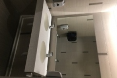 Solid Surface Restroom Vanity Top with Integrated Solid Surface Sinks