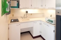 Healthcare Cabinets and Countertop Made of LG HI-MACS Solid Surface