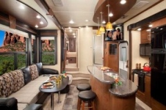 Recreation Vehicle Kitchen in Solid Surface.