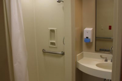 Avonite Solid Surface Shower and Vanity/Sink in a Healthcare Setting