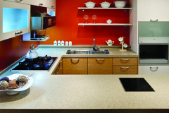 Residentail Kitchen, Staron Caraway Solid Surface Countertops