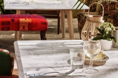 Corian® Solid Surface Limestone Prima Restaurant, Table Tops