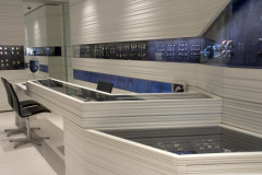 Retail Display Cases and Walls, Corian White Solid Suface