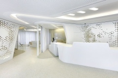 Bank, Reception Area and Backdrop of HI-MACS Alpine White