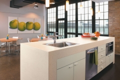 Formica Solid Surface Serving Bar in a Hospitality Setting