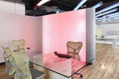 Corian Backlit Thermoformed Translucent Solid Surface Office Space Dividers