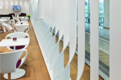 Hasenkopf Project Bavaria Lounge Wall Divider of Corian Solid Surface