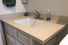 DIY Solid Surface Laundry Counter with Integral Solid Surface Utility Sink