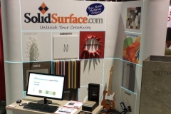 Solid Surface Signage at a Tradeshow Booth