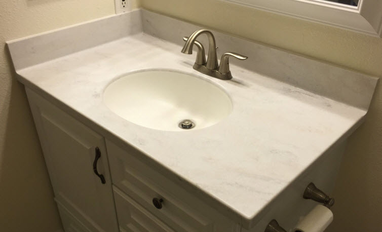 How To Install Corian Solid Surface, How To Attach Sink Vanity Top