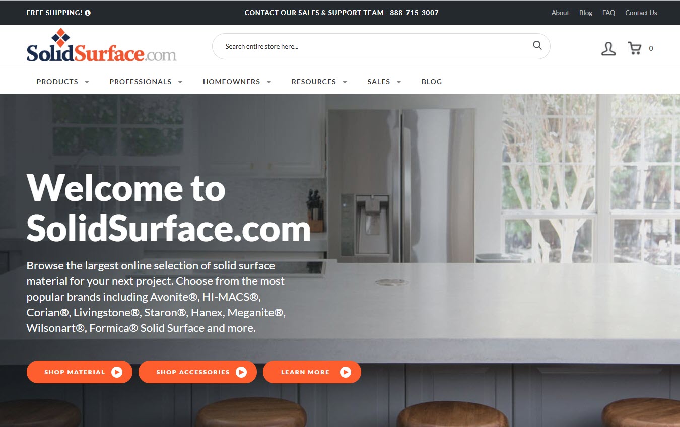 SolidSurface.com Website Homepage