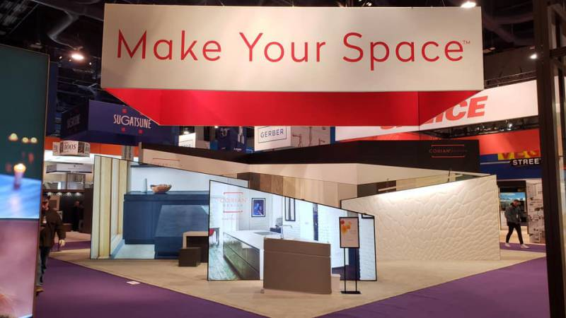 The 2019 KBIS Corian® Design "Make Your Space™" Booth
