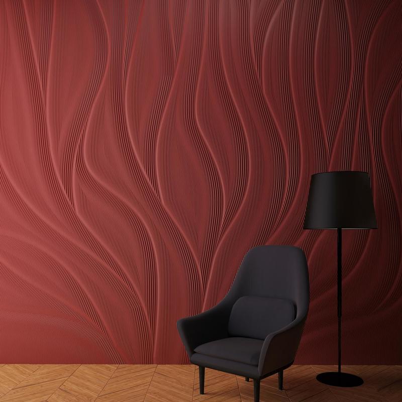 "FLAME," custom Corian® solid surface wall by M.R. Walls designer Mario Romano.