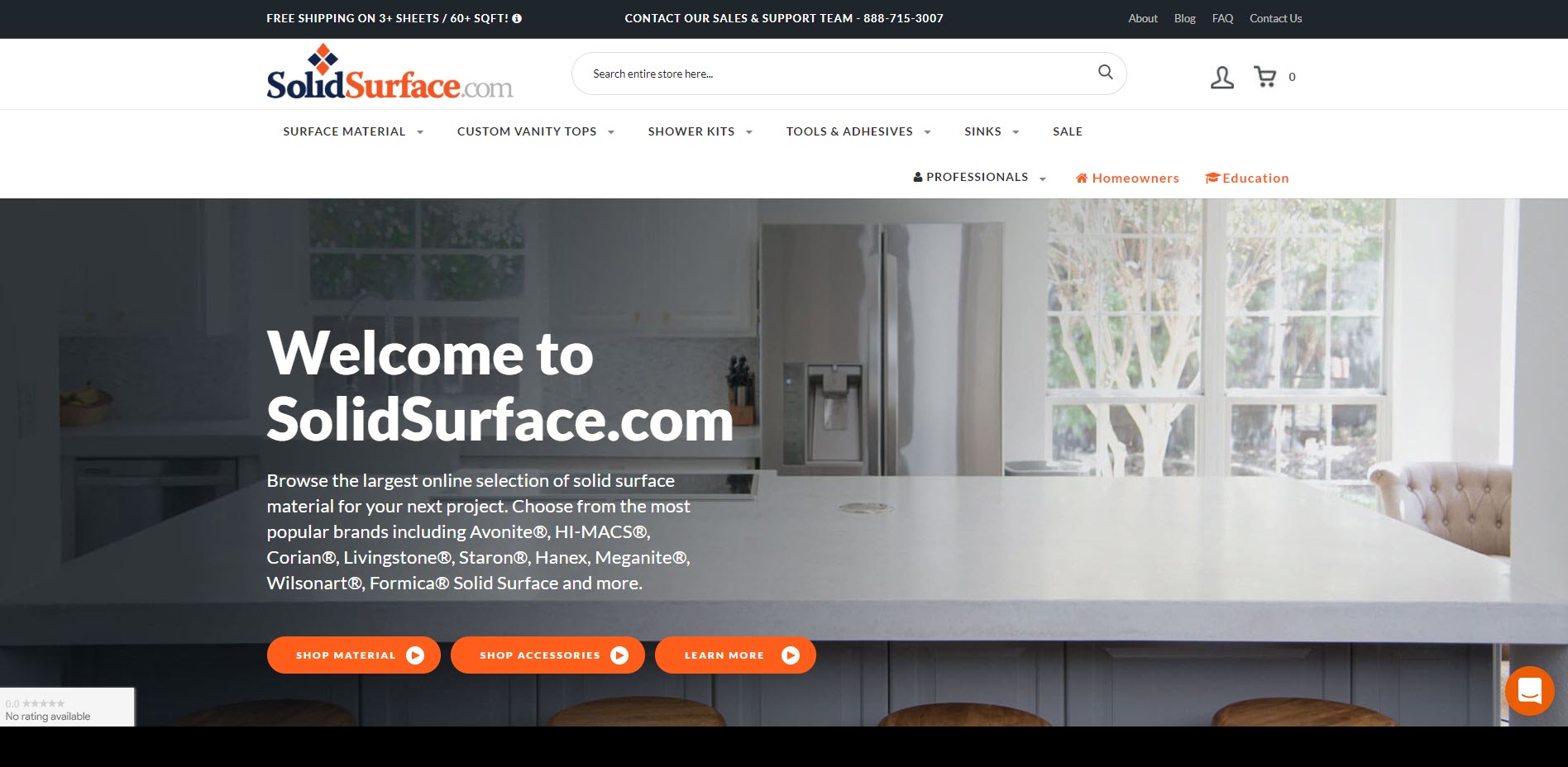 SolidSurface.com Website Homepage